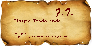 Fityor Teodolinda névjegykártya